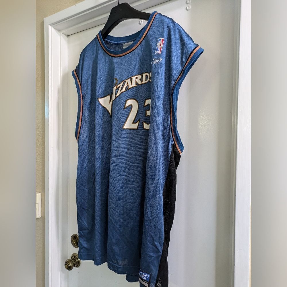 Vintage Wizards Jordan jersey Number 23 Blue Mens - Picture 2 of 5
